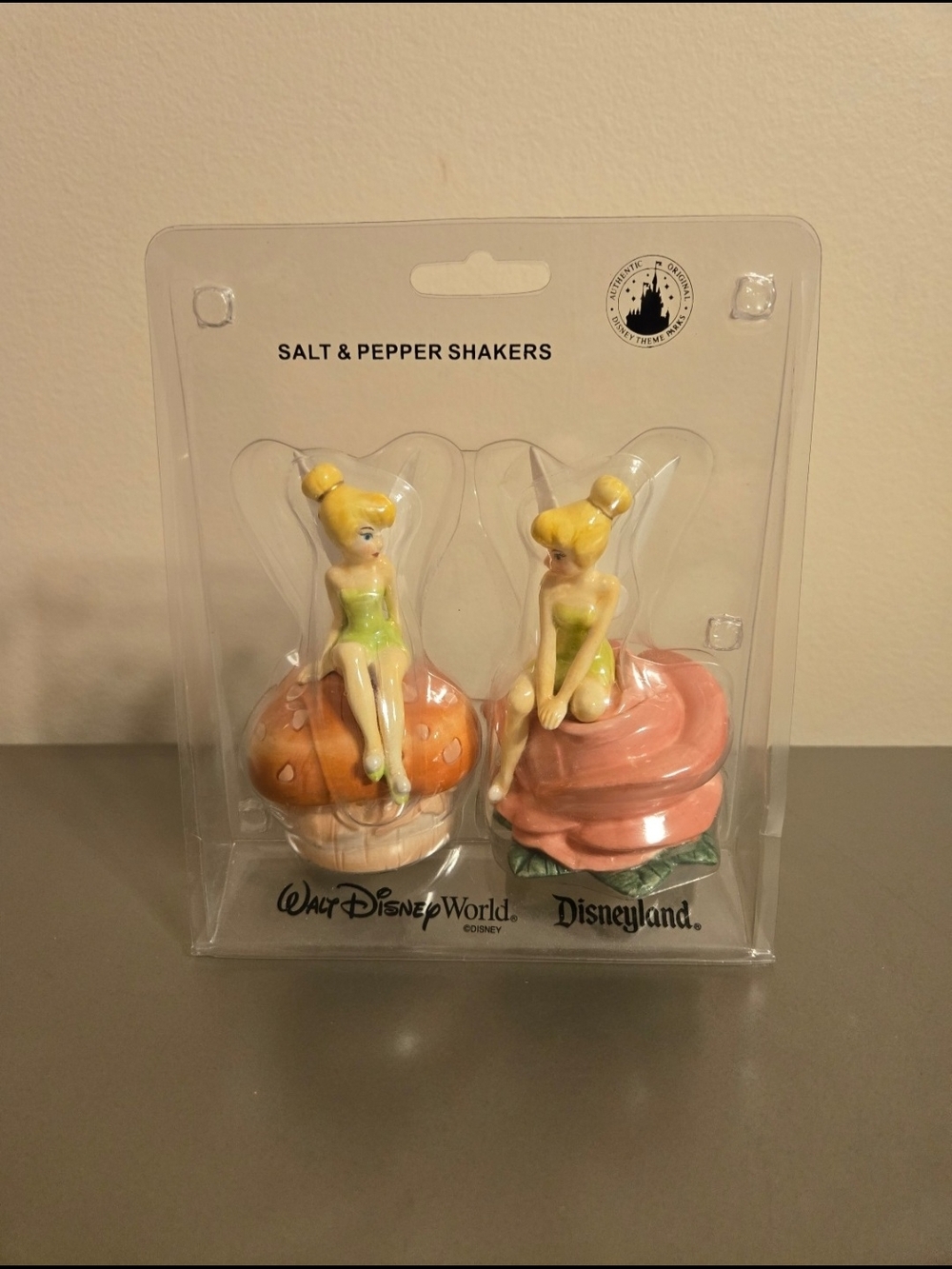 Disney Parks Exclusive Tinker Bell Salt and Pepper Shakers Set